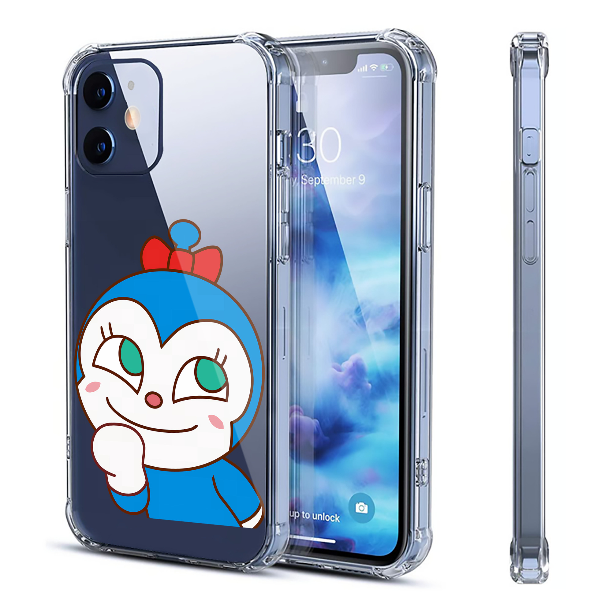 （画像用） アンパンマン Anpanman 【iPhone 12シリーズ対応】透明スマホケース（クリアソフトケース）